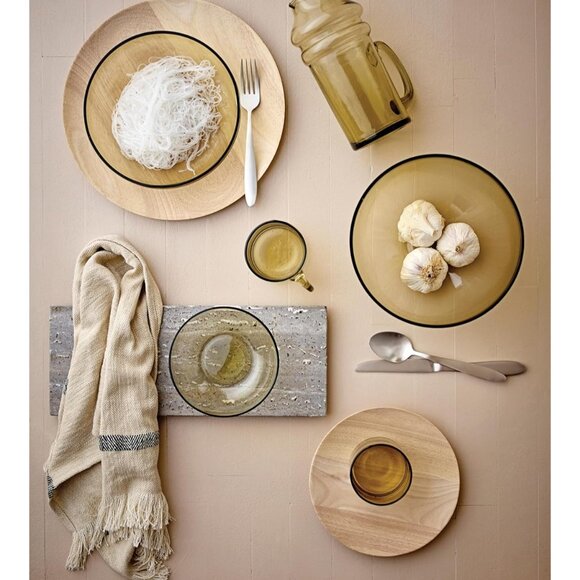 Bloomingville Natural Woven Cotton Striped Tea Towels with Tassels, Set of 2, Fr - Picture 3 of 5